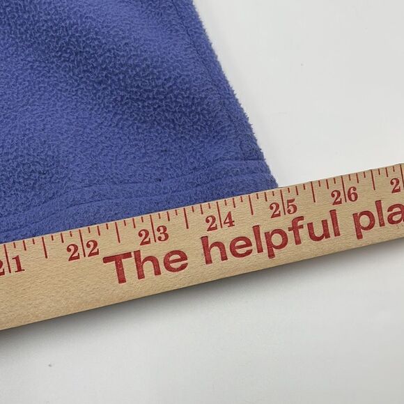 Periwinkle LL bean fleece jacket with embroidered flowers - Picture 8 of 13